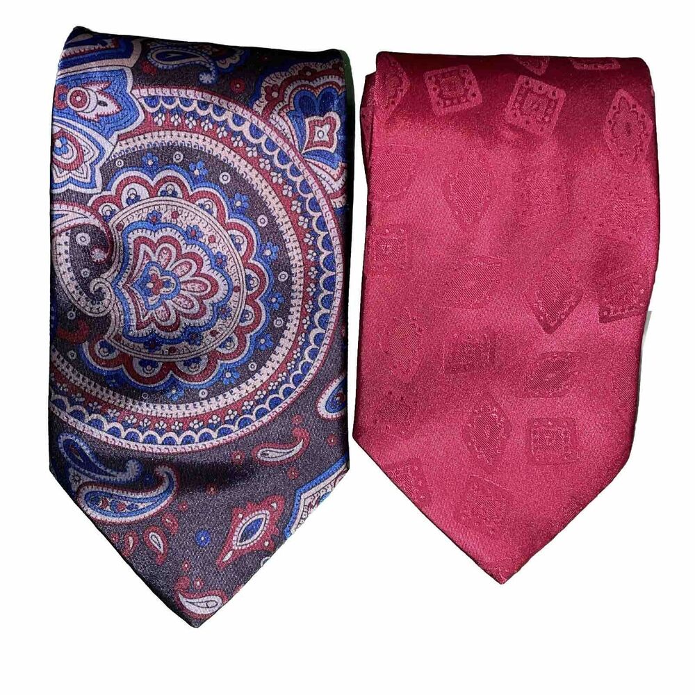 The Men’s Store Neck Ties 100% Silk Lot Of 2